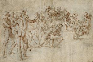 Boceto para la sección inferior izquierda de la Disputa